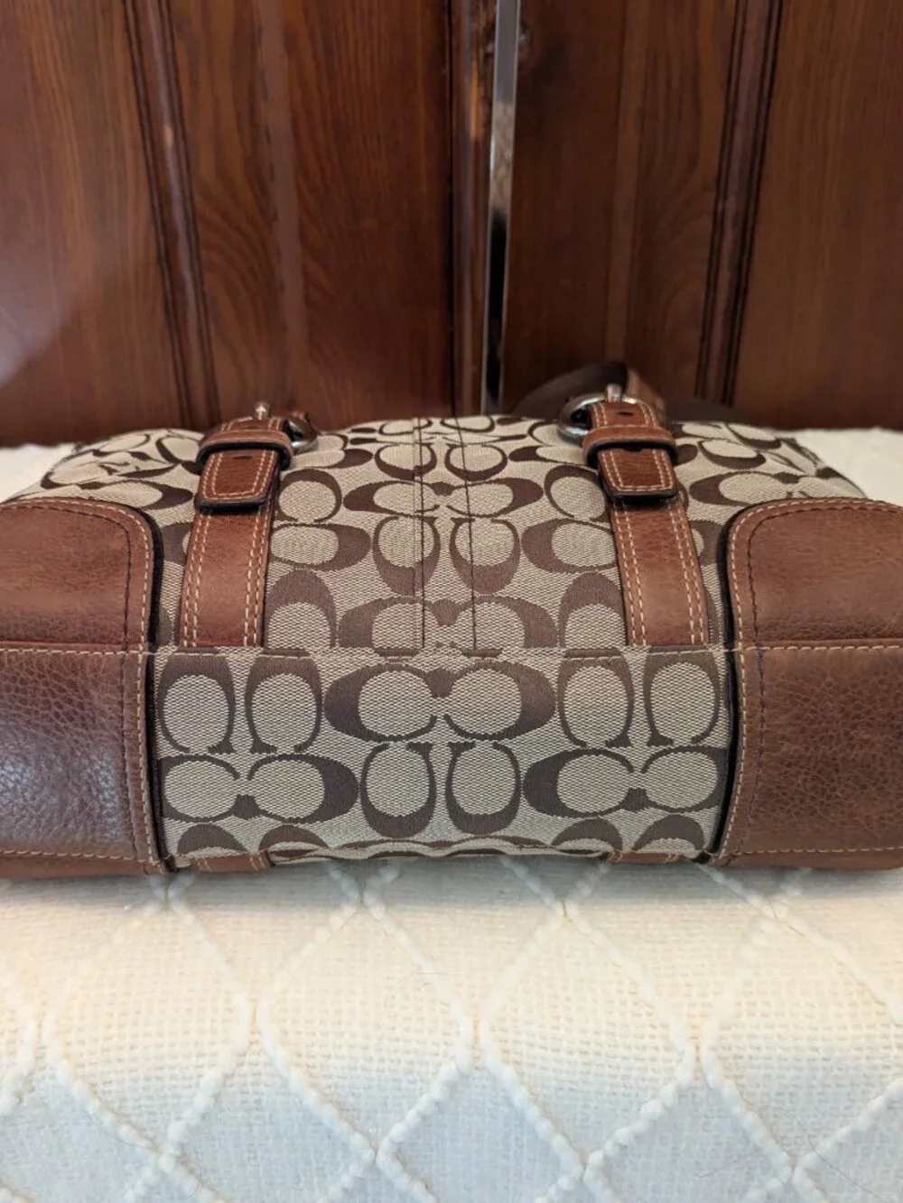 Coach Chelsea Signature Jacquard Turnlock Satchel